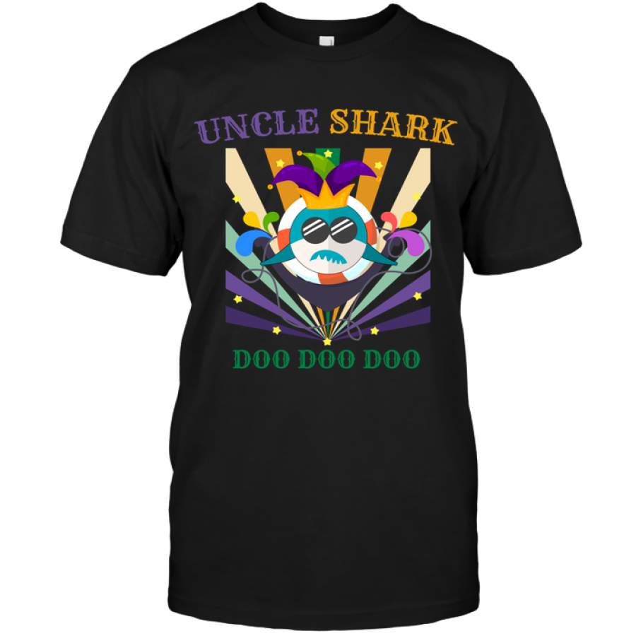 Uncle Shark Doo Doo Doo Happy Mardi Gars Family Shirt