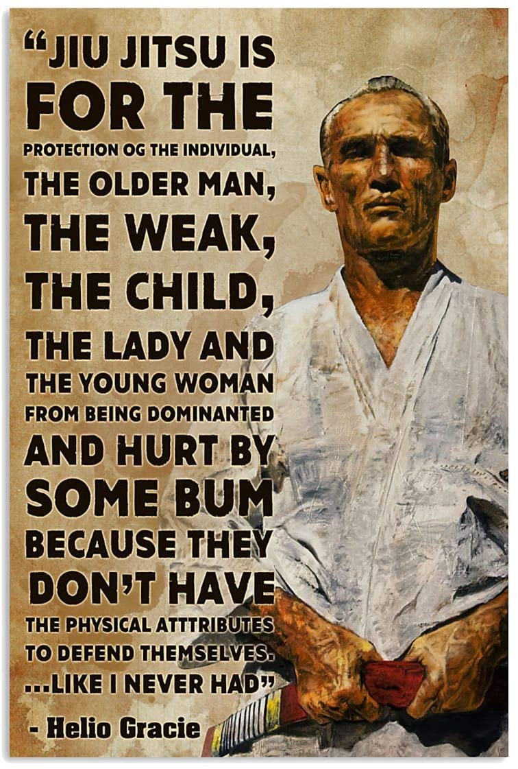 Vintage Old Man Jiu Jitsu – The Weak The Child Like I Never Had Poster Art Print      Home Decor Gift For Men Women Family Friend On Birthday Xmas