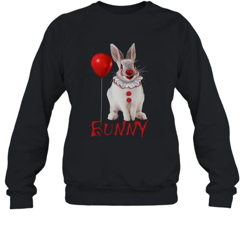 Bunny IT Clown Face Pennywise Parody Horror Halloween Shirt Sweatshirt