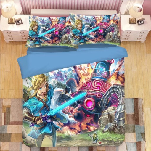 The Legend Of Zelda Link 11 Duvet Cover Pillowcase Home Decor 3D Bedding Set 897