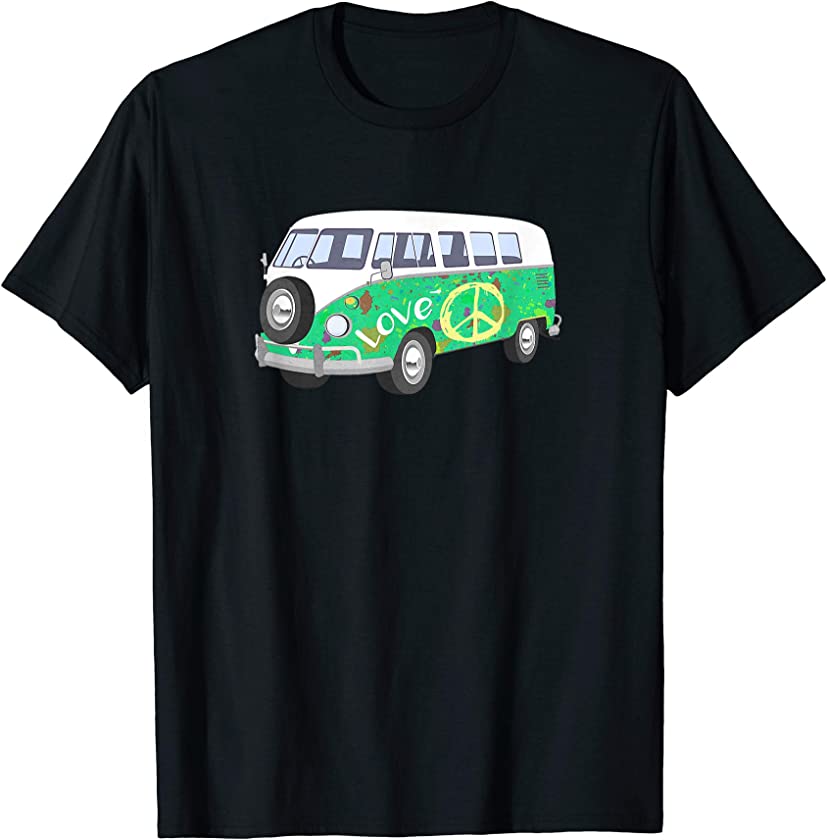 Vintage Hippie Bus Cute Peace Love Van Gifts T-Shirt