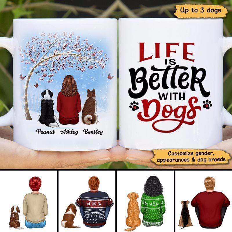 Berry Tree Dog Mom Dog Dad Personalized Mug