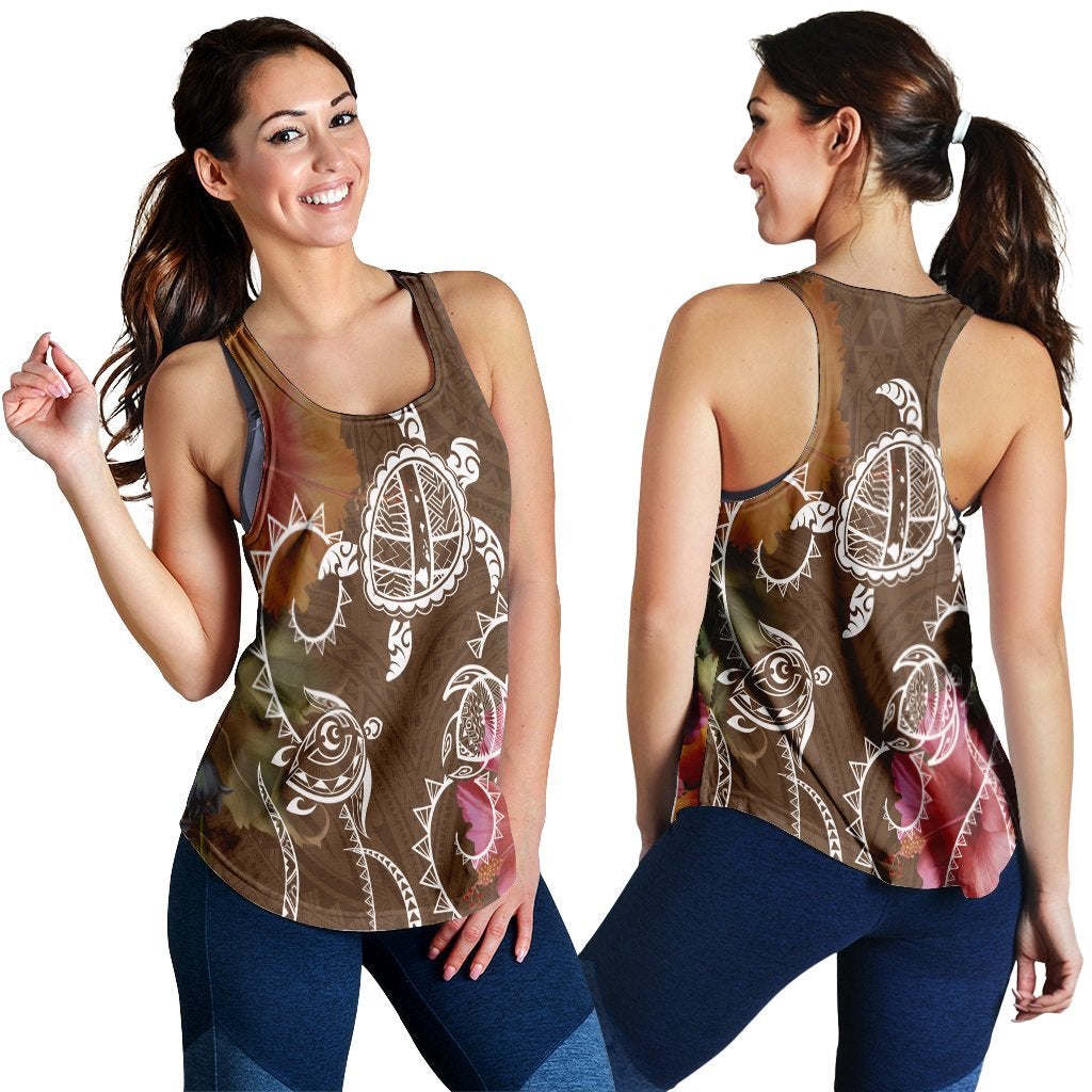 Hawaiian Turtle Polynesian Racerback Tank Herd Style Ah Ha109078