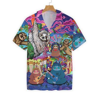 Sloth Hippie Hawaii Shirt Ha109089