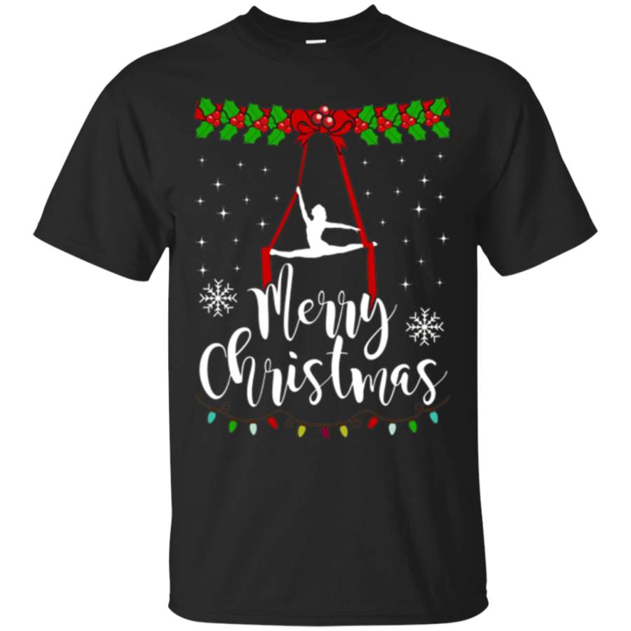 Aerial Yoga Merry Christmas T-shirt Ugly Christmas Yoga