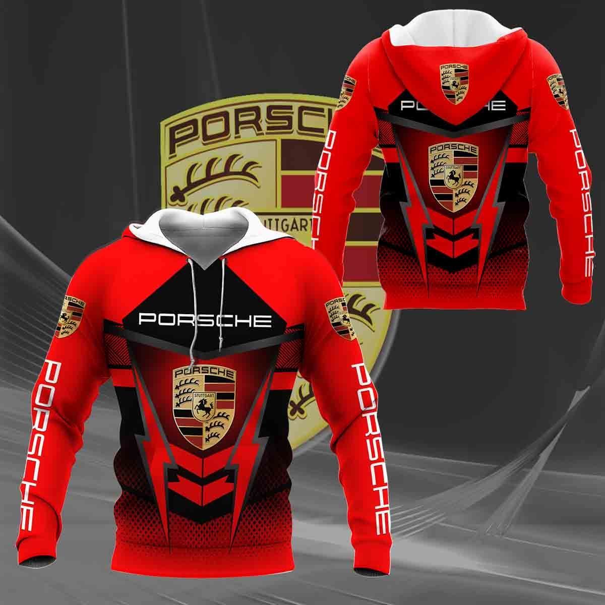 3D All Over Printed Porsche LPH-NH Shirts Ver 3 (Red)