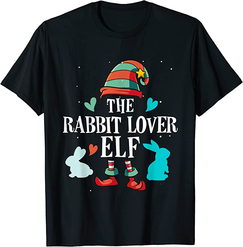 The Rabbit Lover Elf Funny Christmas Matching Group T-Shirt