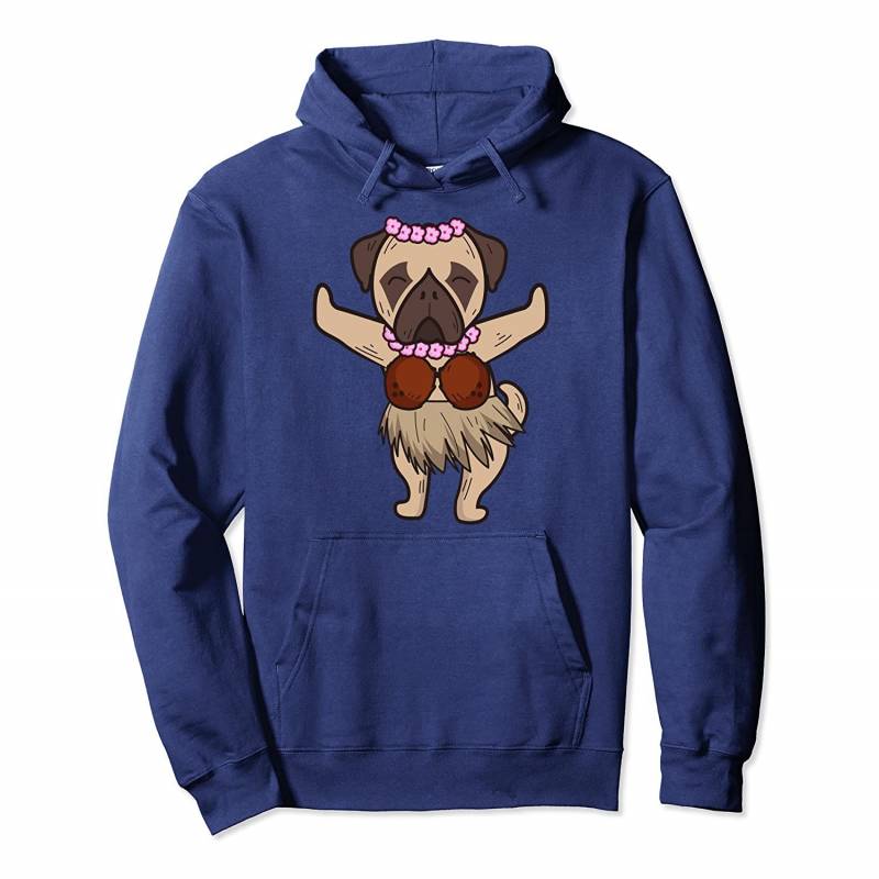 Pug Hawaiian Hula Dance | Cool Aloha Animal Funny Gift Pullover Hoodie, T Shirt, Sweatshirt