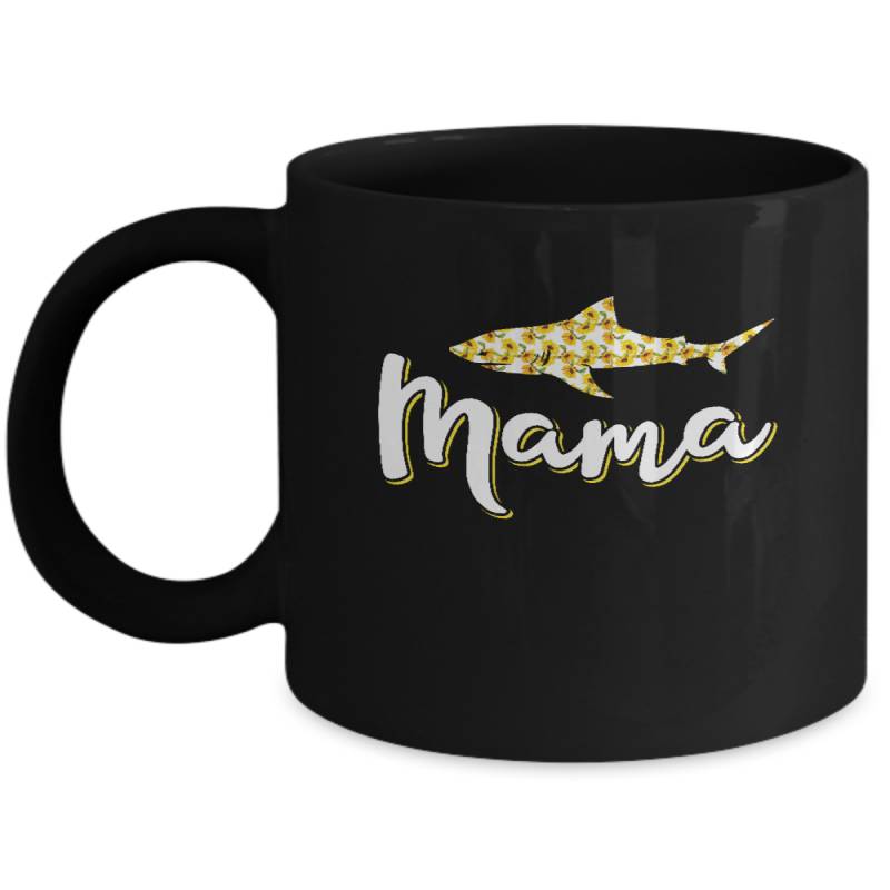 Sunflower Mama Shark Flowers Mothers Day Gift Mug