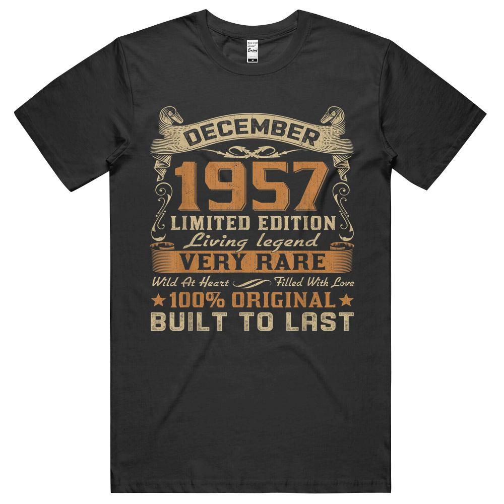 63rd Birthday Gift 63 Years Old Retro Vintage December 1957 Unisex Shirt