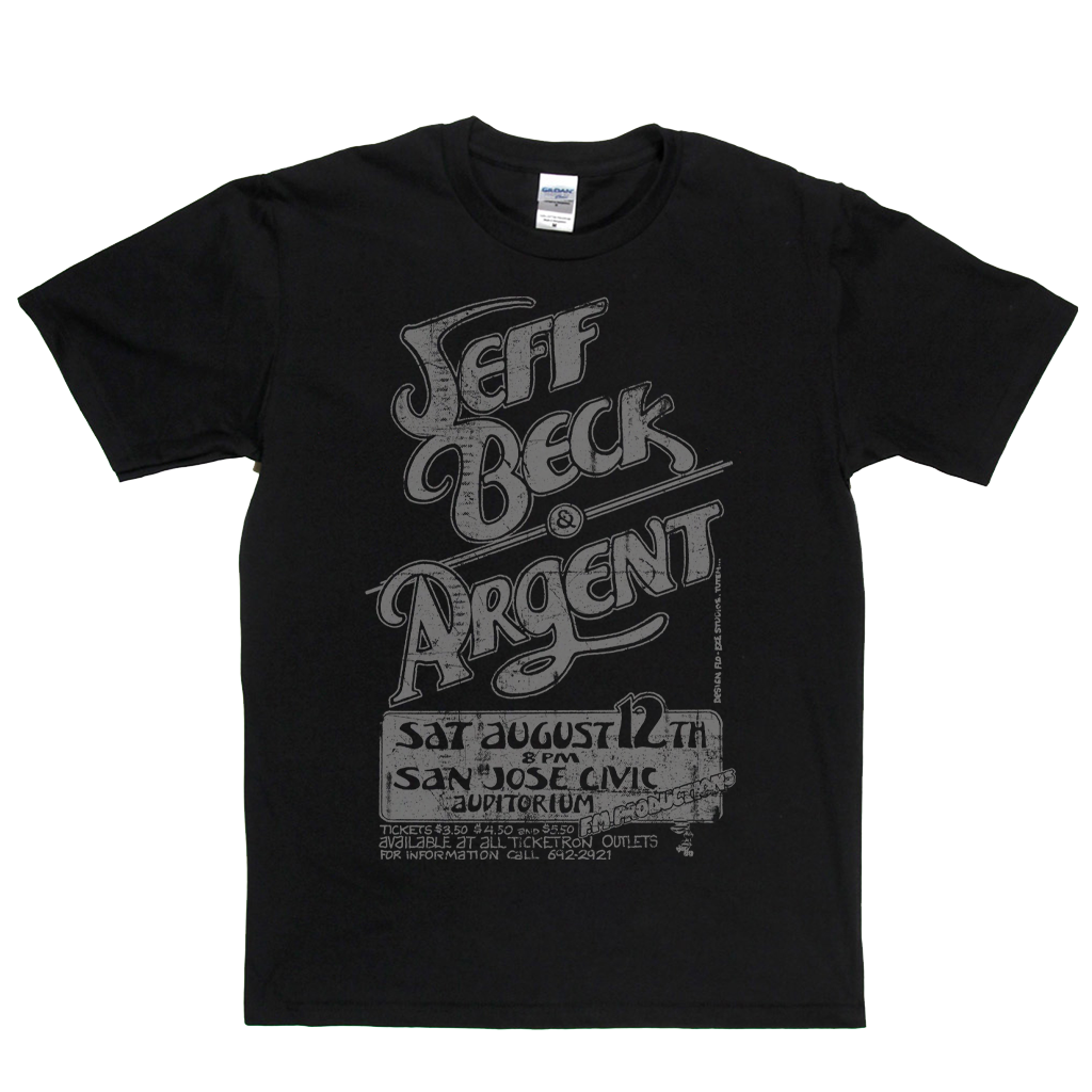 Jeff Beck Argent Gig Poster T-Shirt