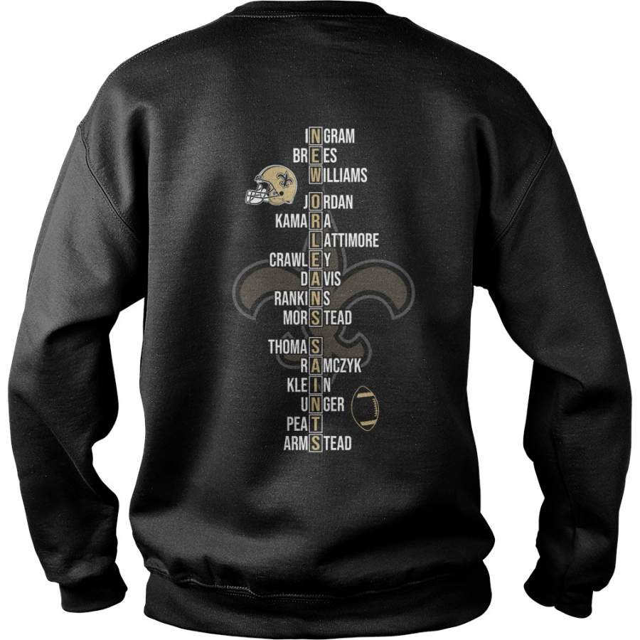 New Orleans Saints players name Ingram Brees William Jordan Kamara Davis Sweatshirt