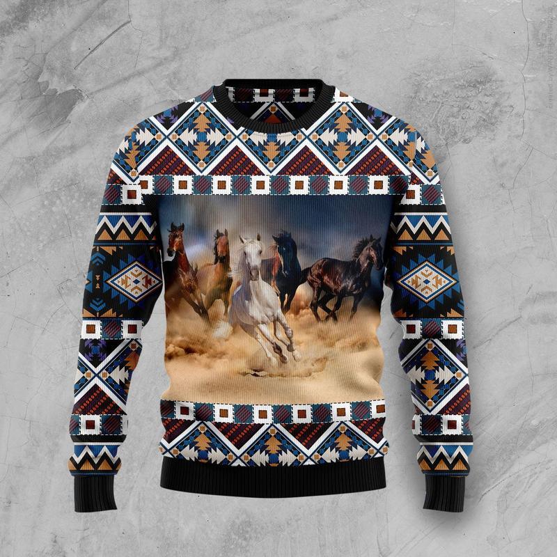 Beautiful Horses Ugly Christmas Sweater | For Men & Women | Adult | Us5661