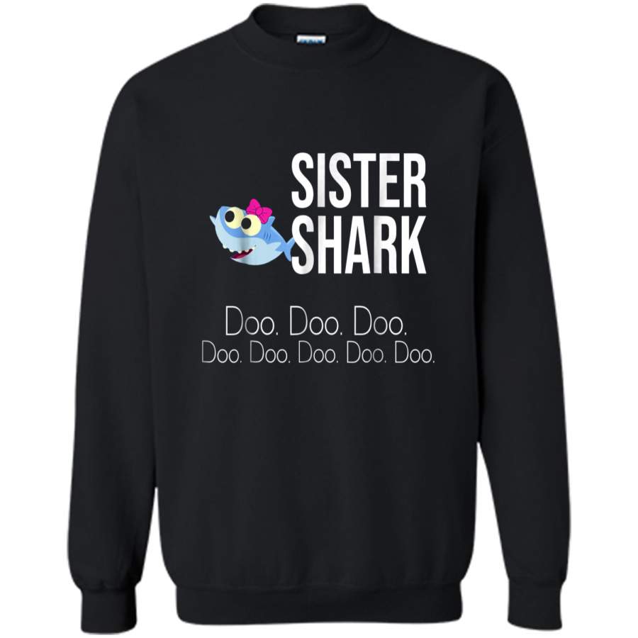 "Sister Shark" Baby Mommy Daddy Matching Family  Printed Crewneck Pullover Sweatshirt