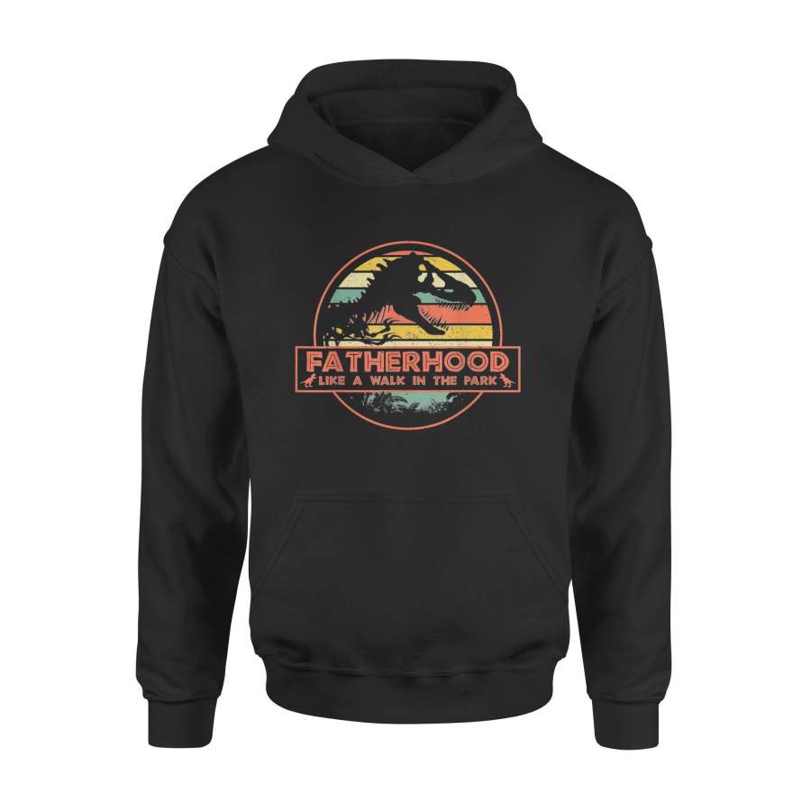 Black Funny Dinosaur T-rex Fatherhood T-shirt – Standard Hoodie