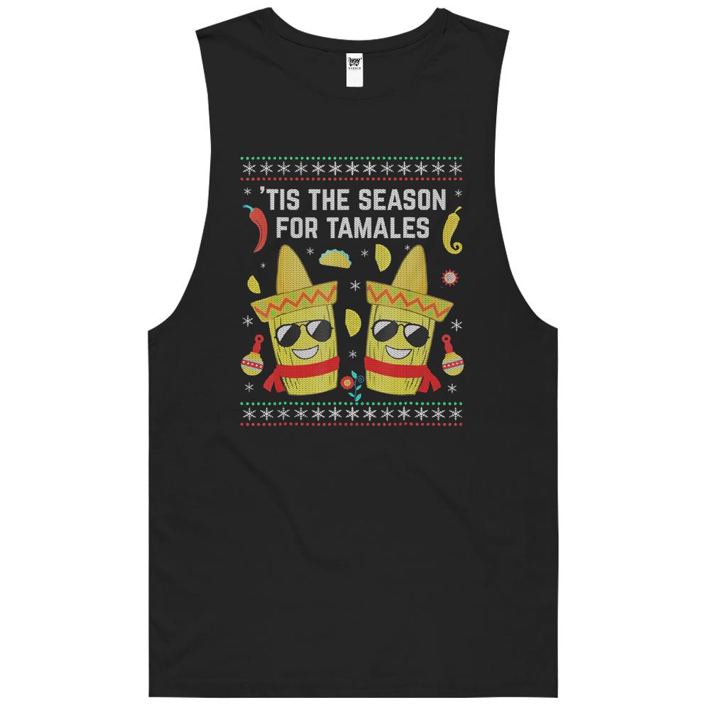 Tis The Season For Tamales Christmas Sweaters Mexican Tank Top