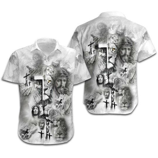 Jesus And Lion Hawaii Shirt Ha23132