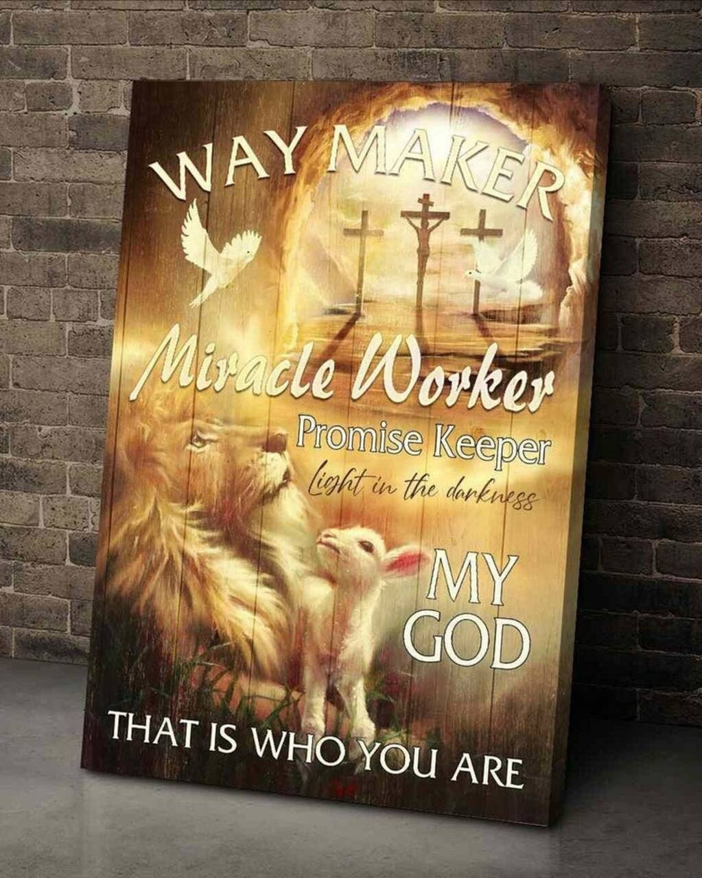 & Canvas | Lion And Lamb Canvas, My God, That Is Who You Are Canvas Wall Art, Jesus Canvas, Christian Canvas, Home Decor