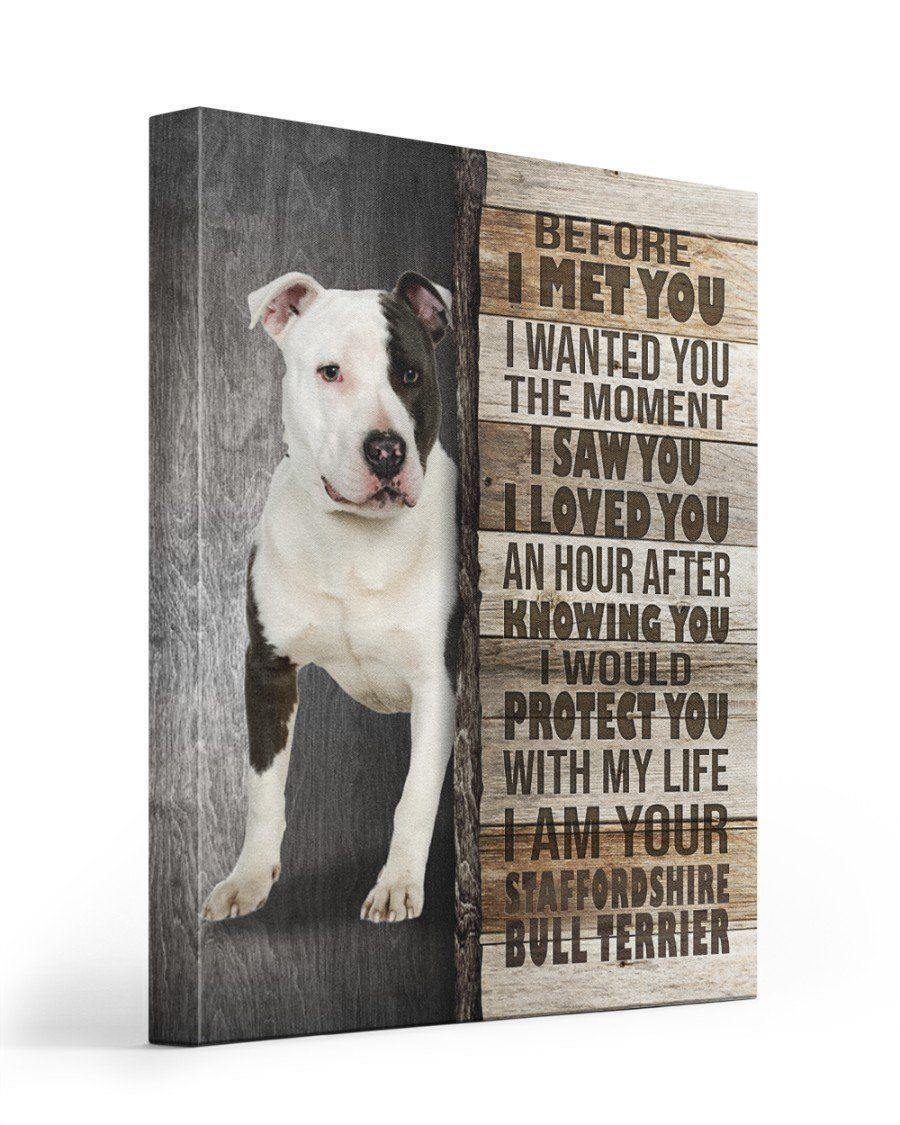 Before I Met You I Wanted You The Moment Giving Staffordshire Bull Terrier Lovers – Home Decor – Matte Canvas