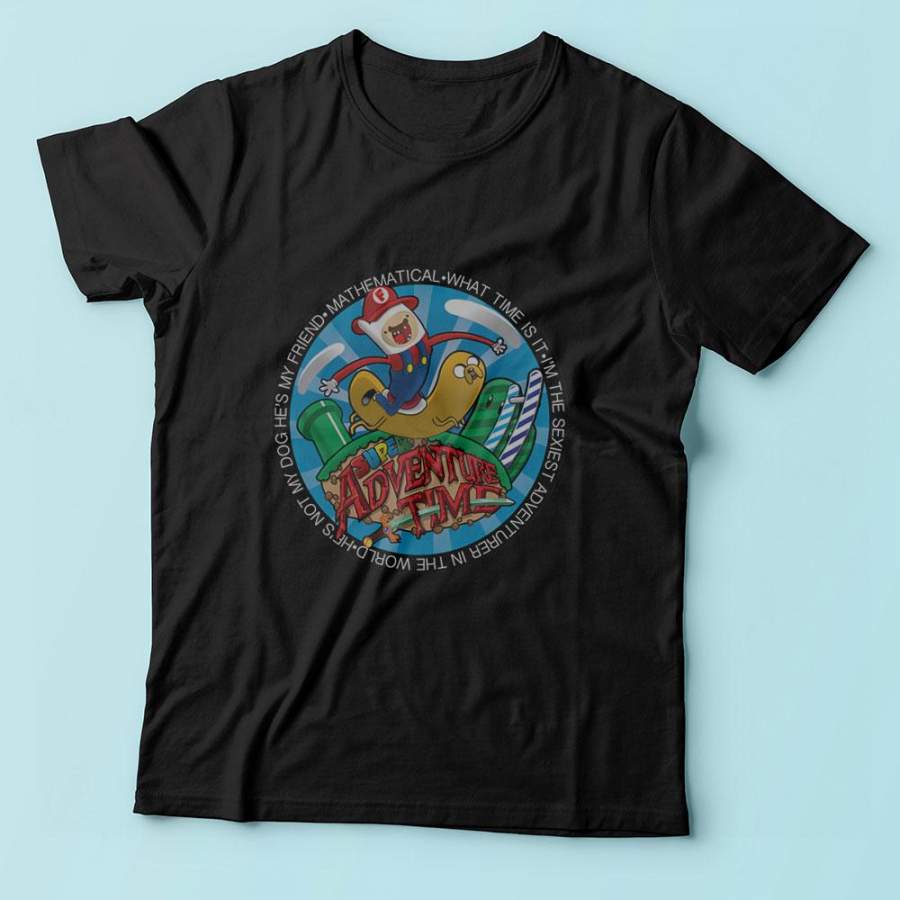 Super Mario Adventure Time Funny Parody Men’S T Shirt