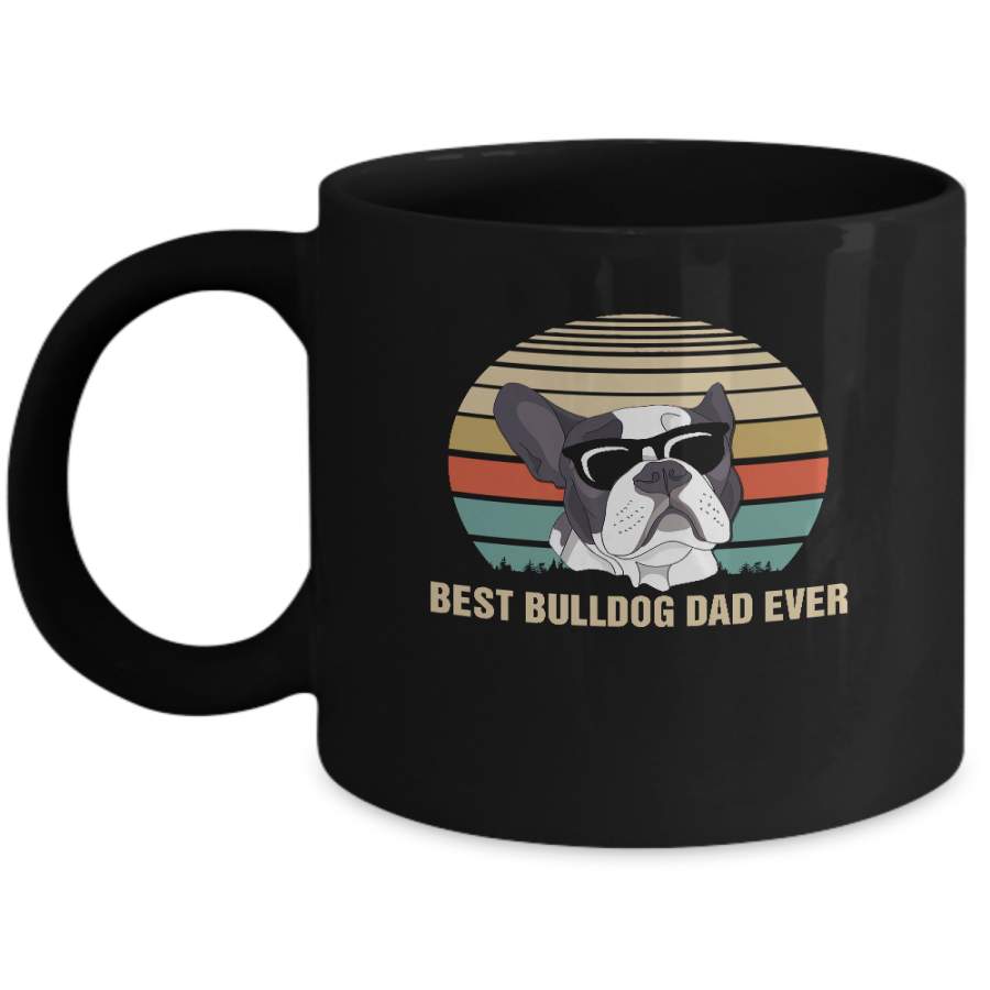 Vintage Bulldog Dad Gifts Best Bulldog Dad Ever Mug