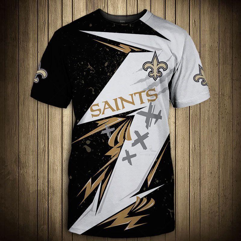 New Orleans Saints T-Shirt Thunder Graphic Gift For Men