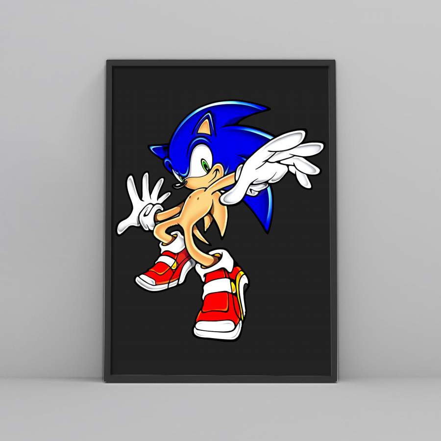 Sonic Hedgehog Naked Poster - Poster Art Design