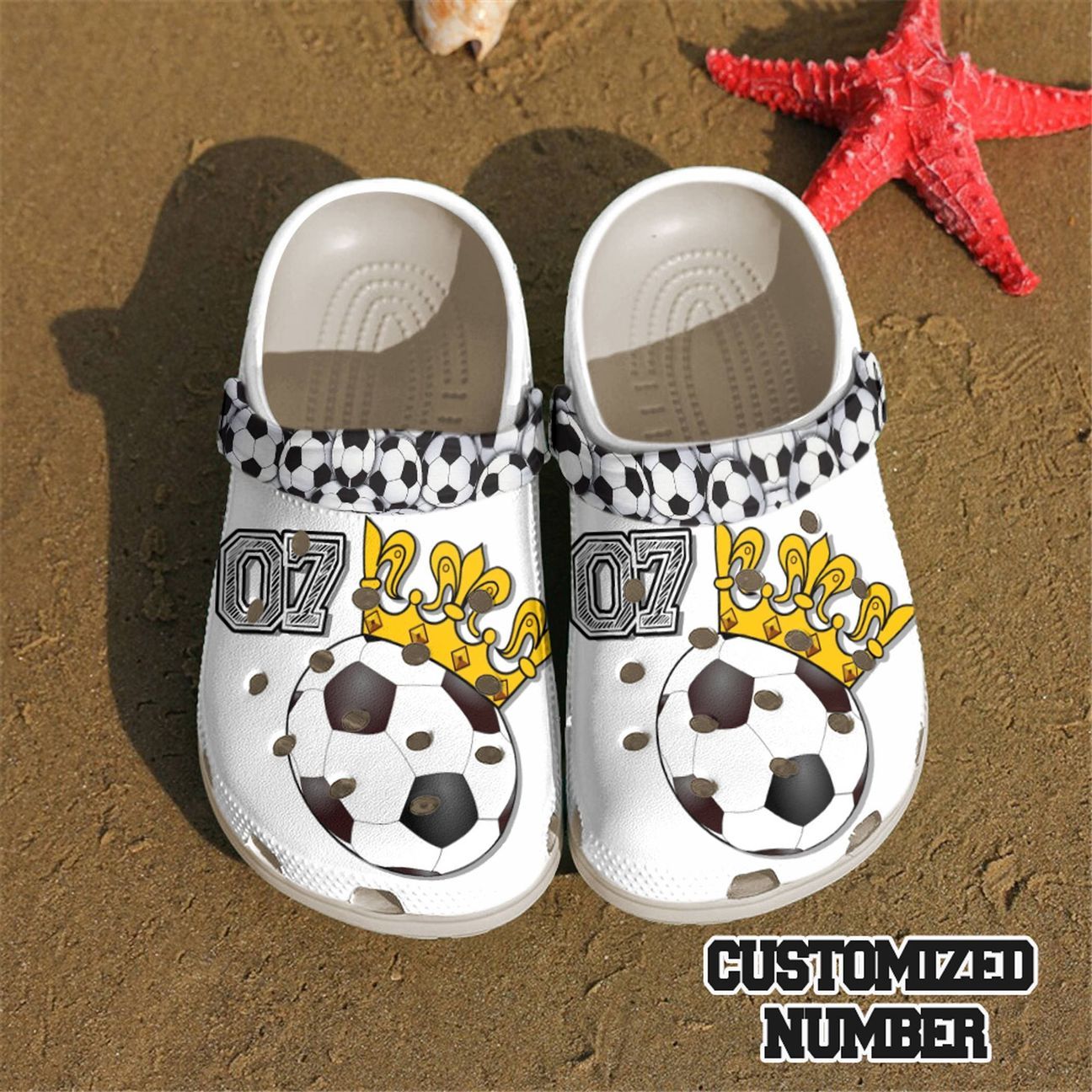 Soccer Personalized Clog, Custom Name, Text, Color, Number Fashion Style For Women, Men, Kid, Print 3D King Sport