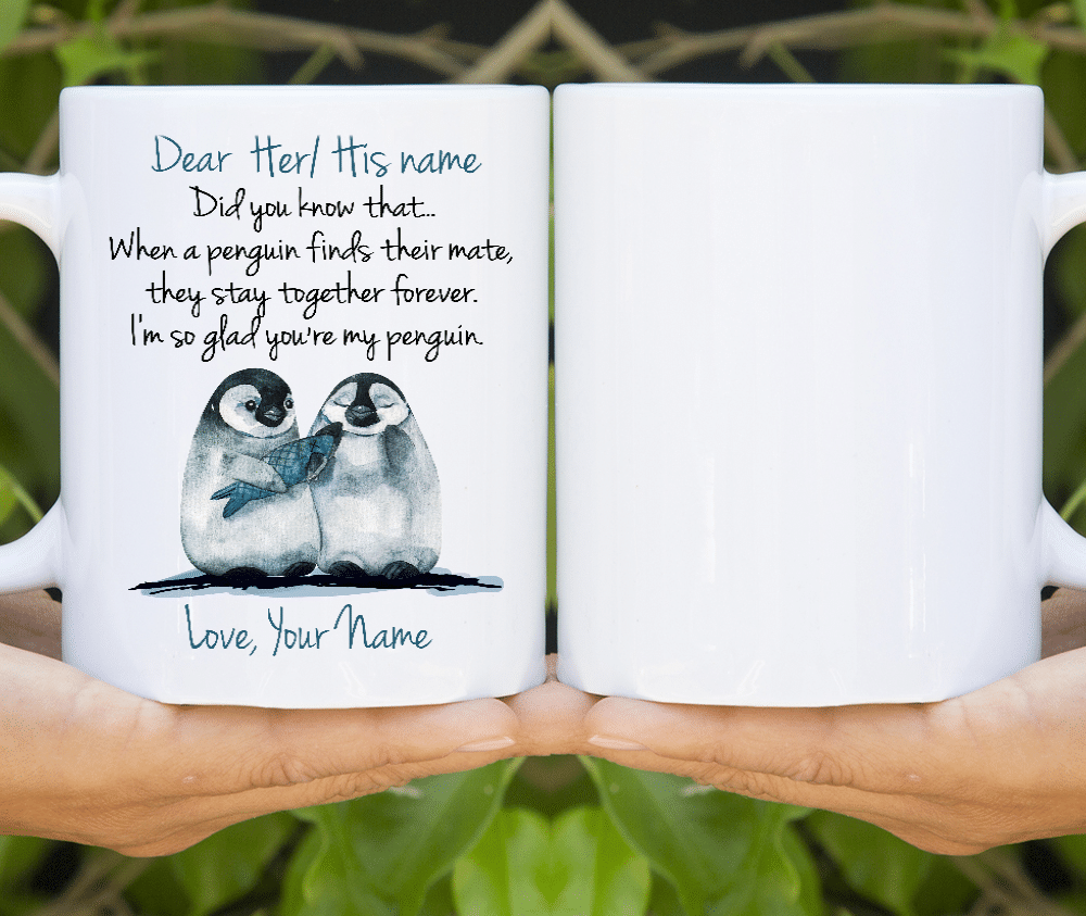 Penguin Stay Together Forever Custom Mug CC