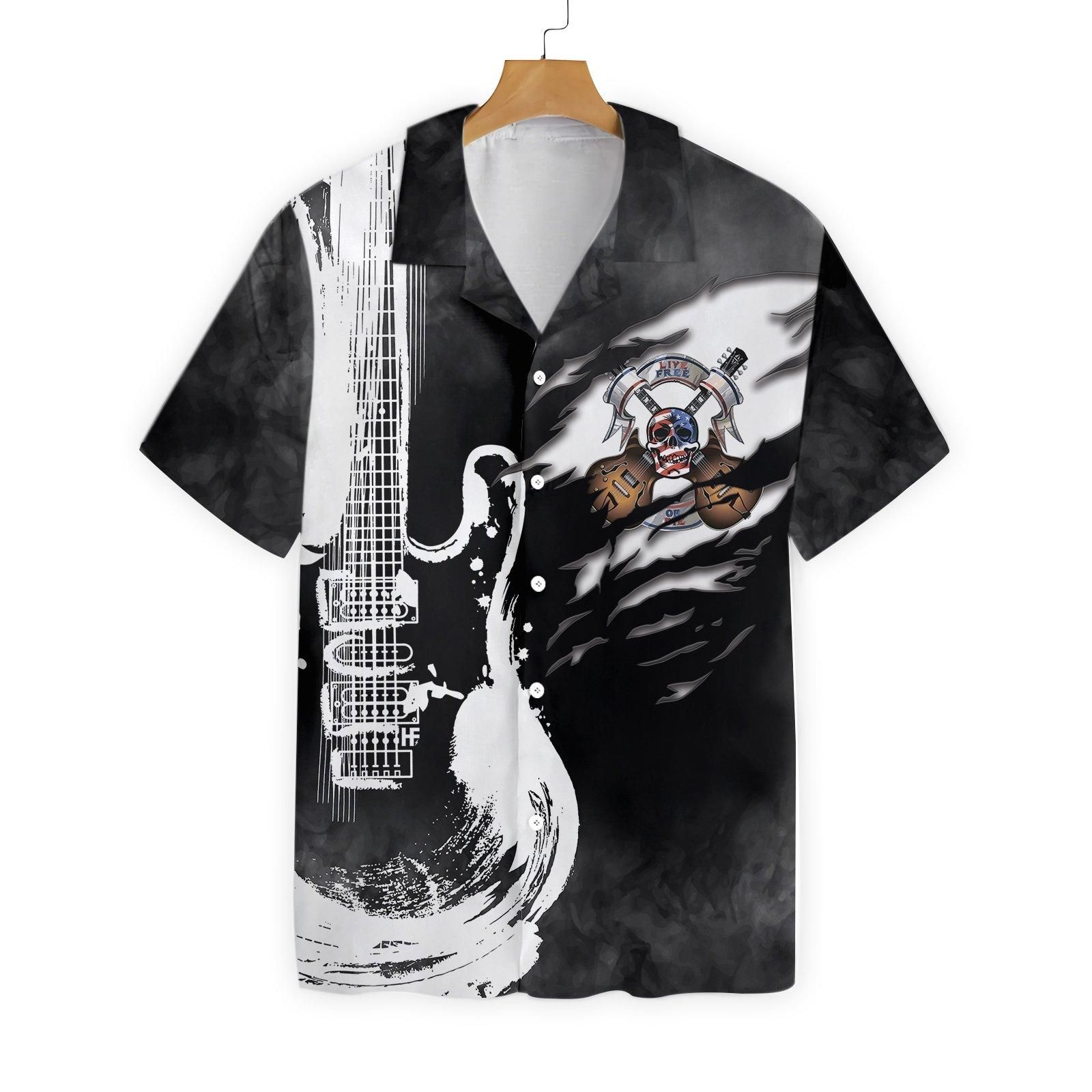 Live Free Or Die Guitar 0203 Hawaii Shirt Ha89950