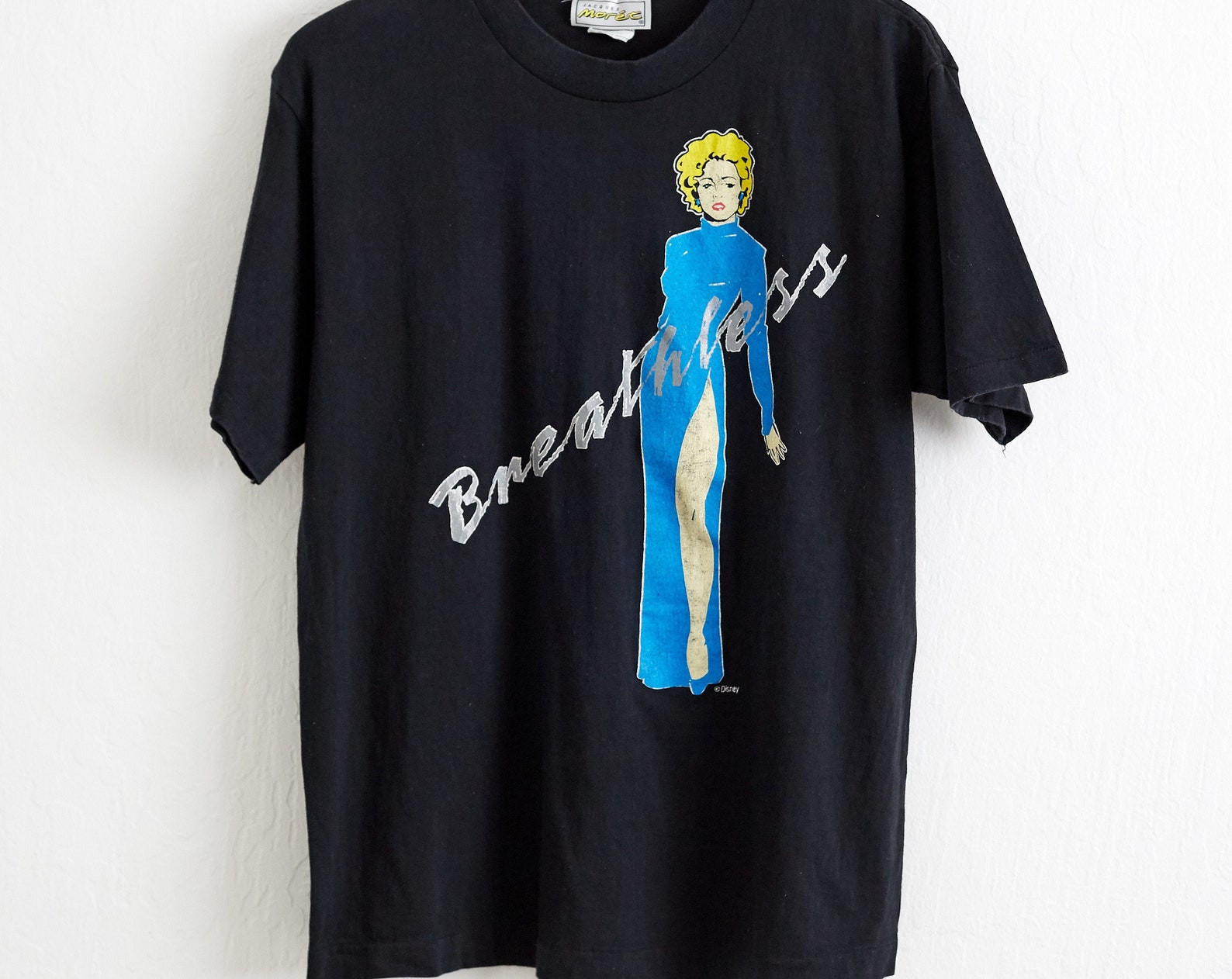 Vtg 1990 Madonna T Shirt  S Black Tee Dick Tracy Movie Promotion Tee Breathless Mahoney Tshirt