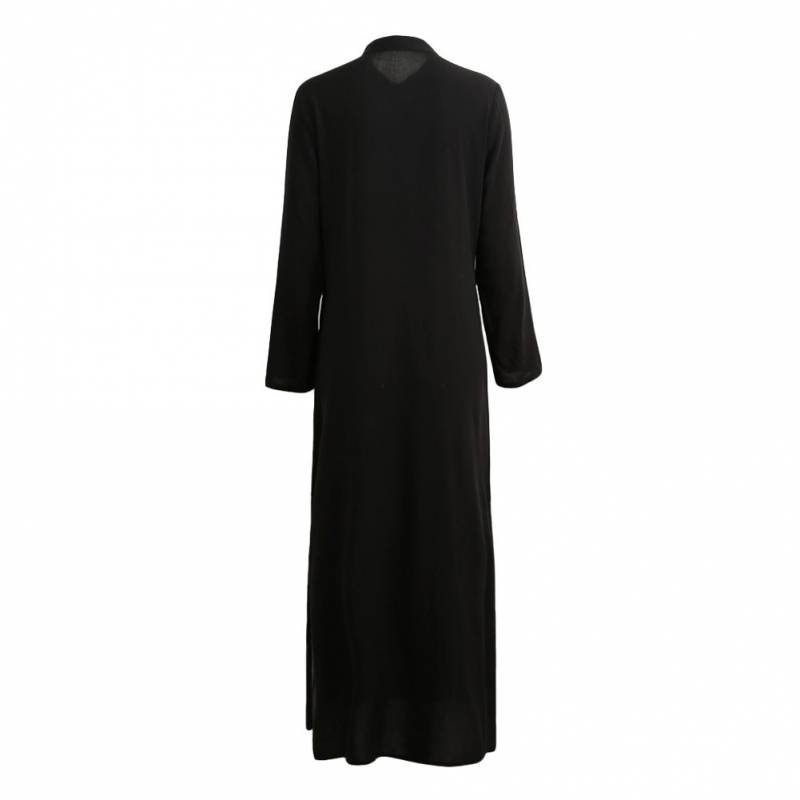 Long Sleeve Button Shirt Sundress Elegant Loose Maxi Long Dress
