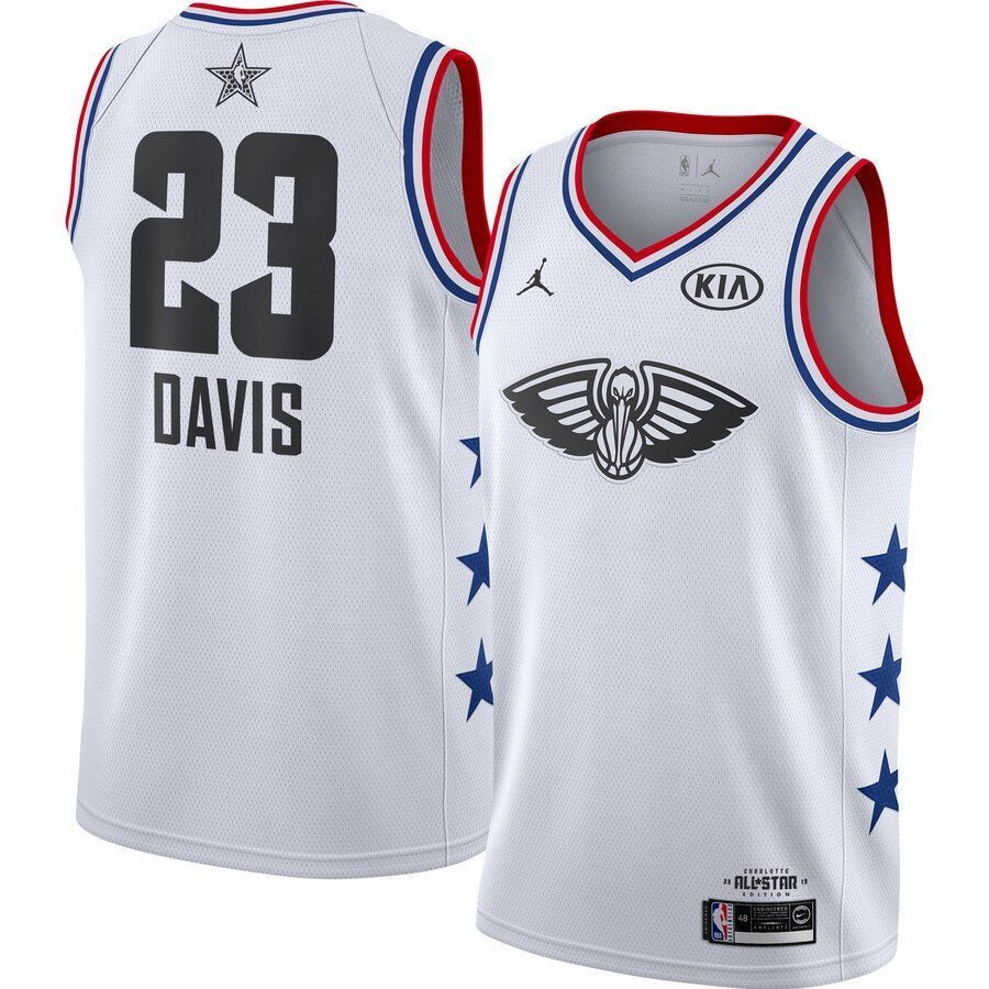 Anthony Davis New Orleans Pelicans Jordan 2019 NBA All-star Game Finished Jersey White 2019