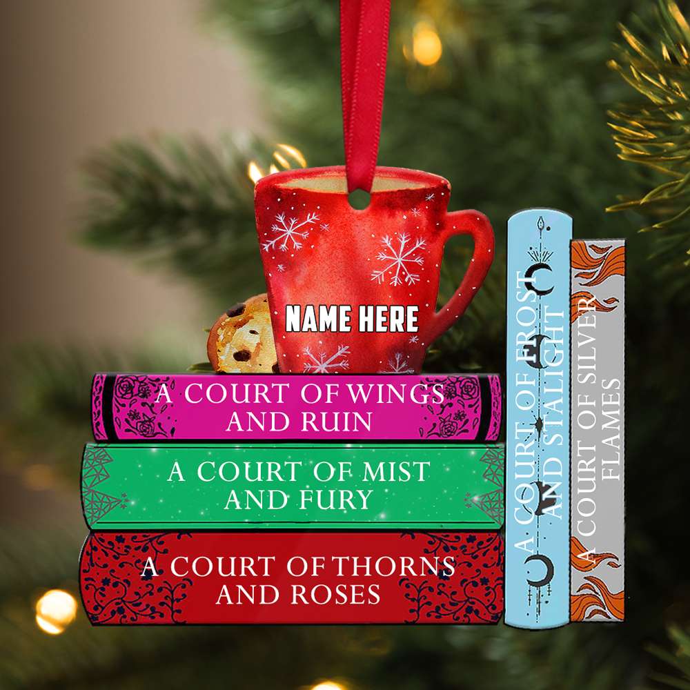 Sarah J. Maas Collection Books Personalized Flat Ornament – Gift For Fans