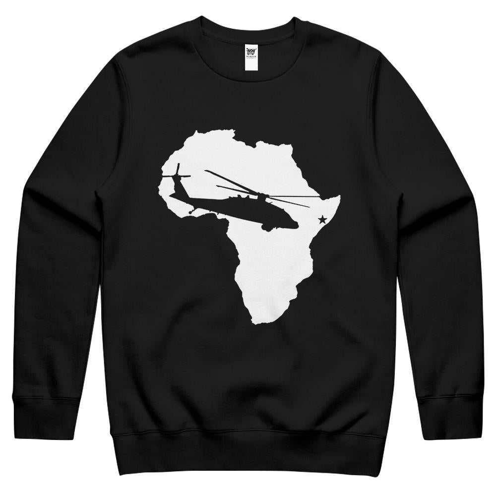 Somalia Veteran Operation Restore Hope White Ink Crewneck Sweatshirt