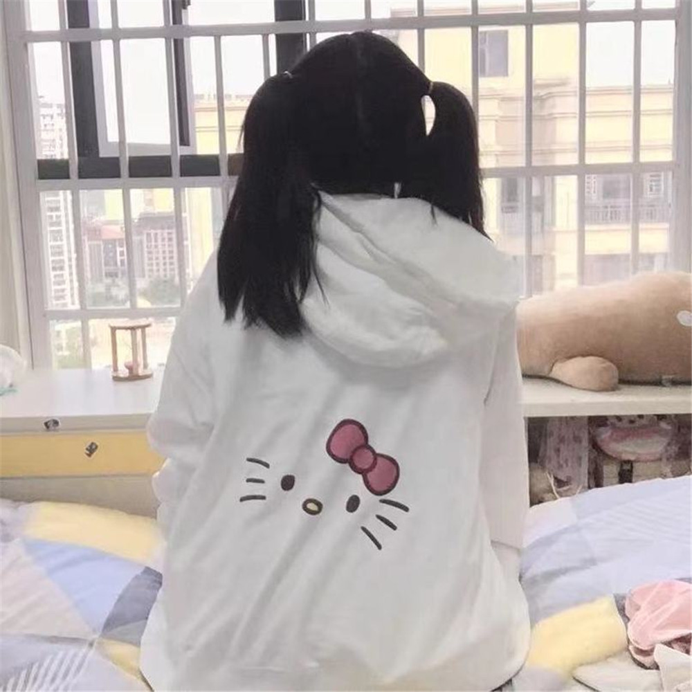 Cute Cartoon Sweatshirt Female Harajuku Streetwear Funny Amine Hoodies Women Japan Teens Pullover Oversized Tops Vintage Hoodie alx