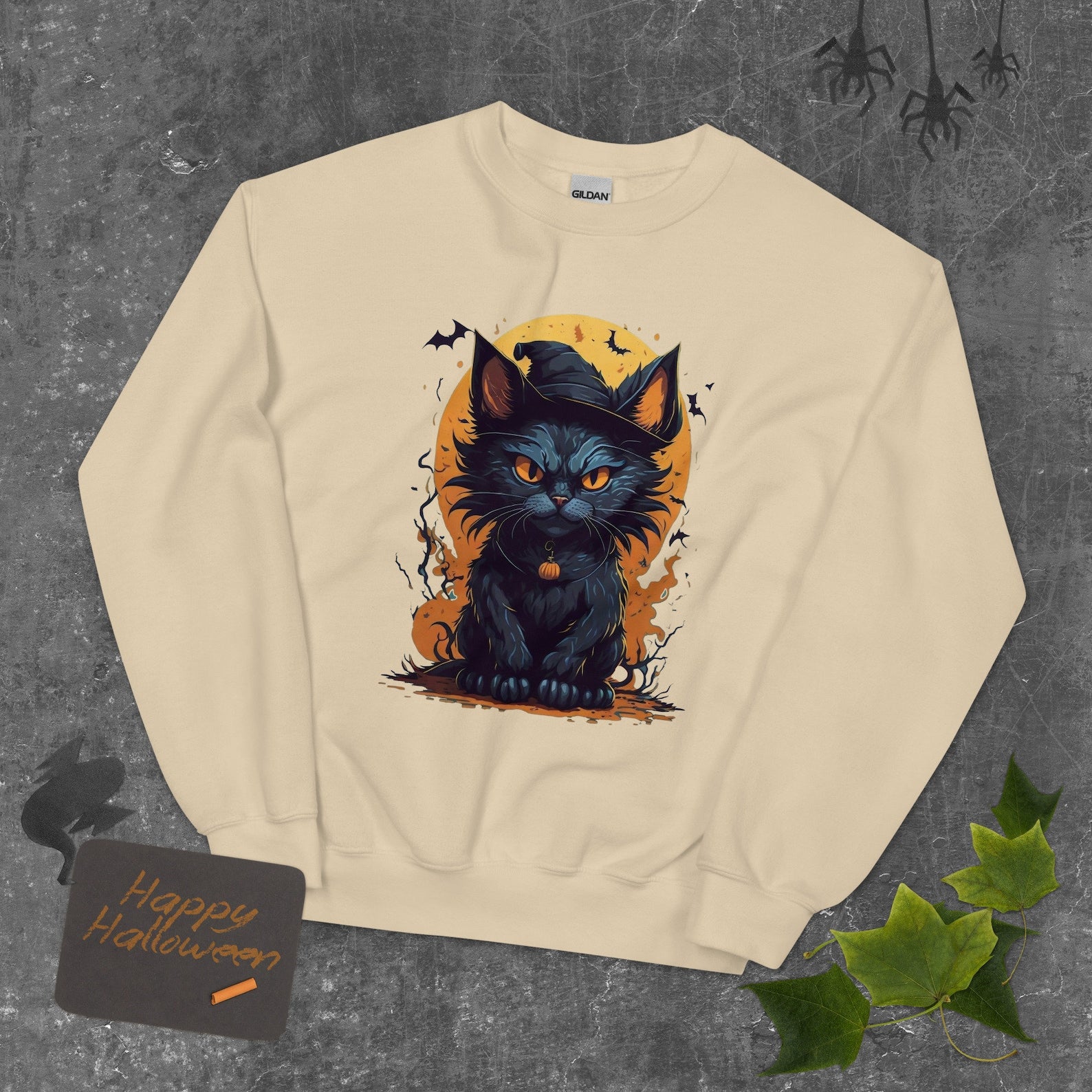 Halloween Scary Cat Sweatshirt 2D Crewneck Sweatshirt All Over Print Sweatshirt For Women Sweatshirt For Men Sws4019