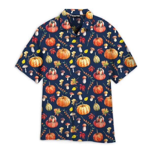 Watercolor Pumkin Mushroom And Autumn Hawaii Shirt For Men Women Ha29760