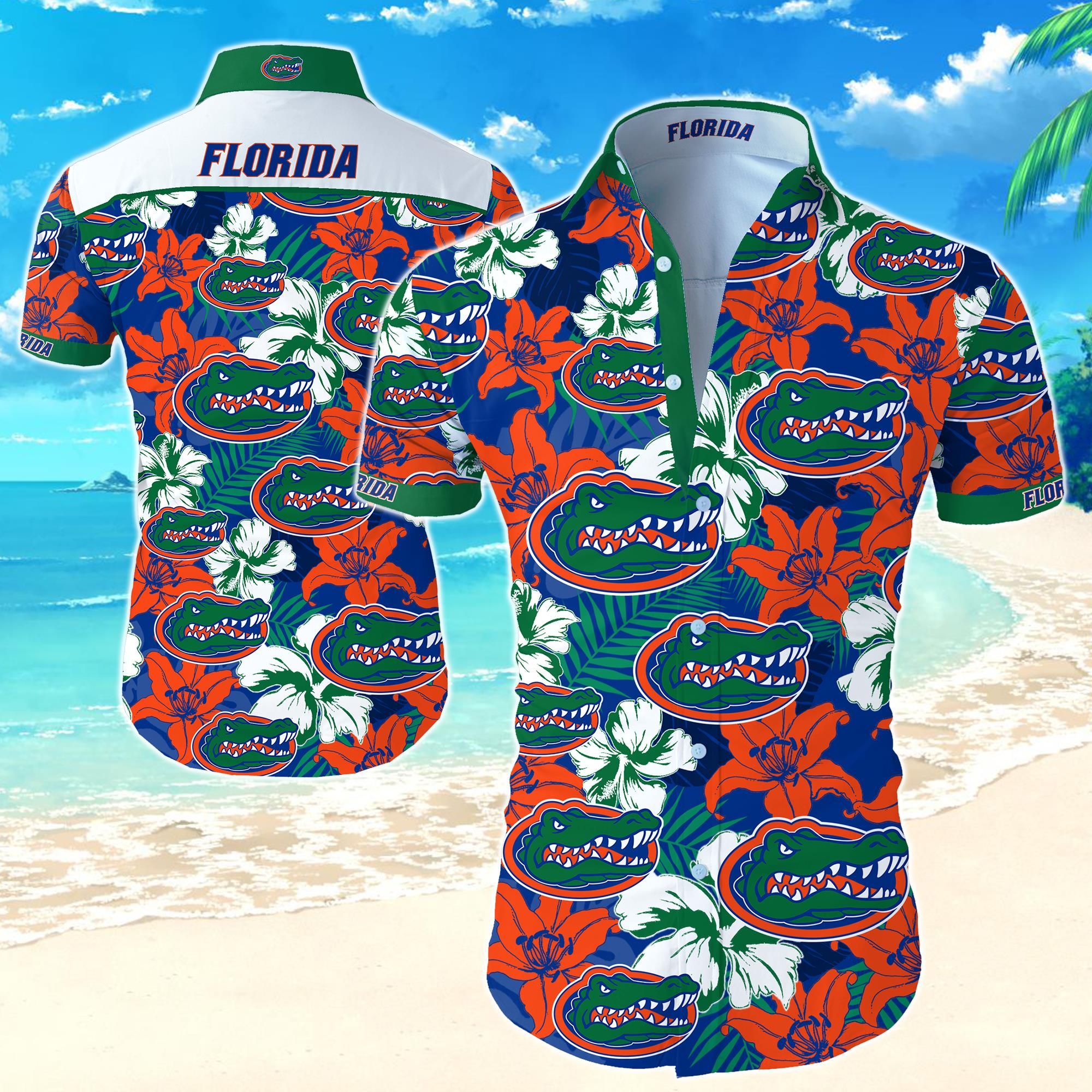 Florida Gators Hawaii Shirt Summer Button Up For Men Beach Wear Short Sleeve Ha31866