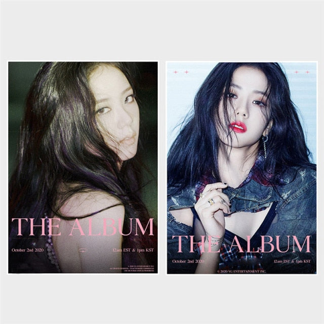 Kpop Korean Bp 2Pcs/Set The Album Poster Sticker Lovesick-Girls Self-Adhesive Poster Wall Banner Jisoo Lisa Rose Jennie Gifts
