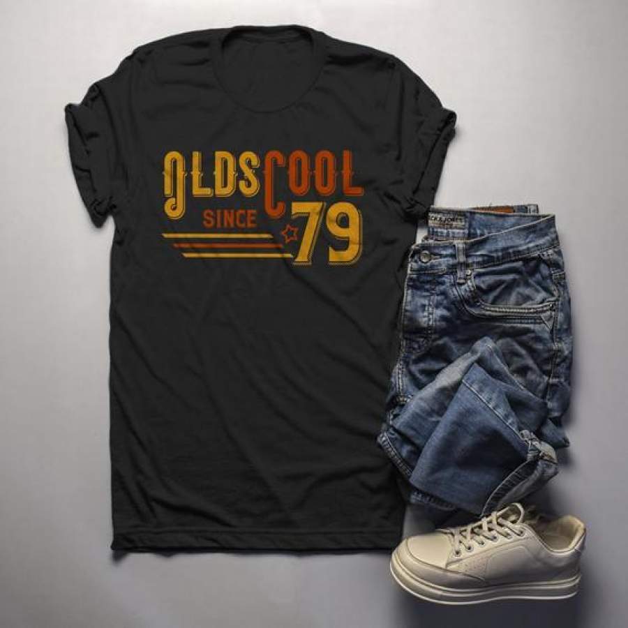 Men’s Vintage T Shirt 1979 Birthday Shirt Olds Cool 40th Birthday Tee Retro Gift Idea Vintage Tee Oldscool Shirts