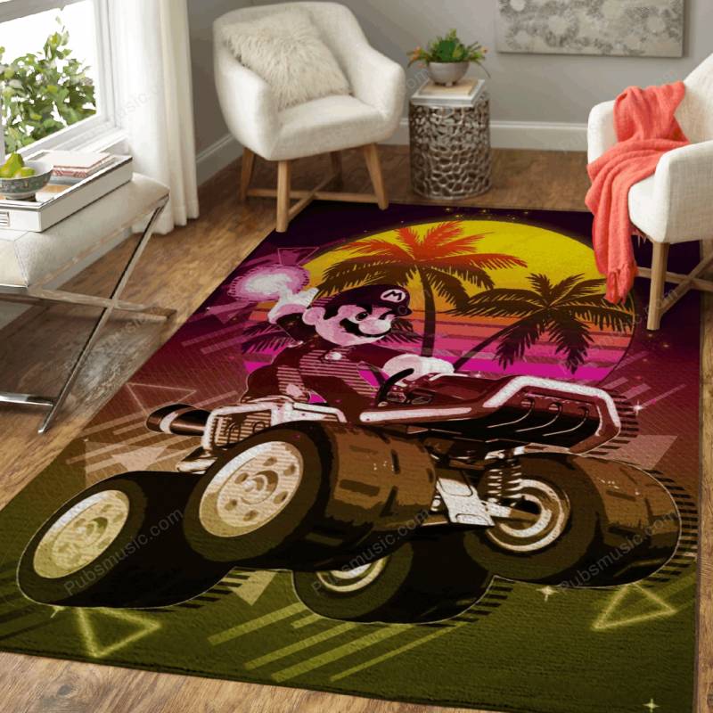 Super Mario Bros Kart – 80S Retro Rug Mats – Carpet