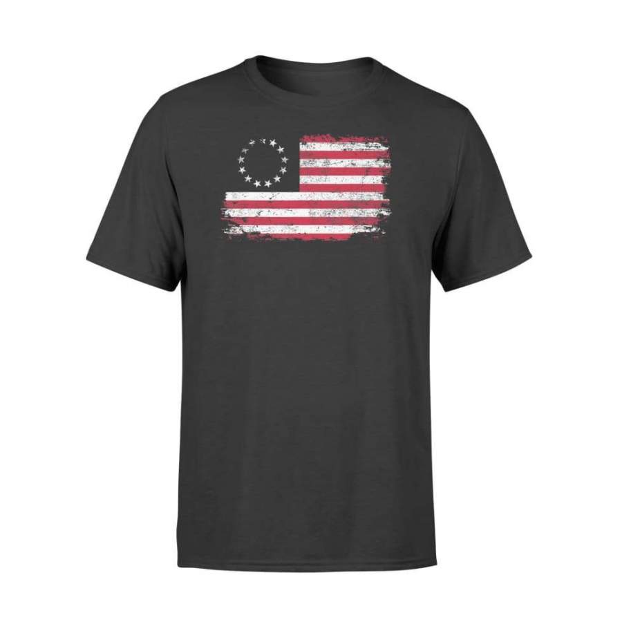 Distressed Betsy Ross flag 1776 Vintage – Standard T-shirt