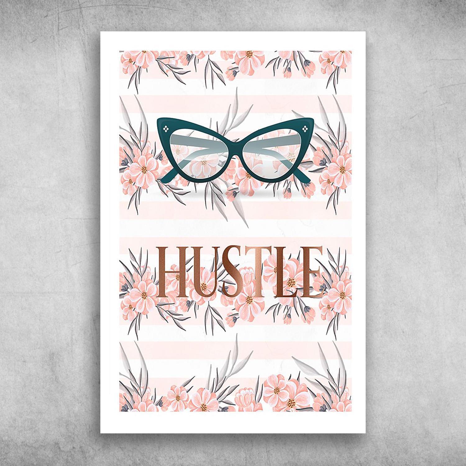 Optometrist Community Beautiful Flower Hustle Optometry Poster Print Wall Art Canvas Wall Decor