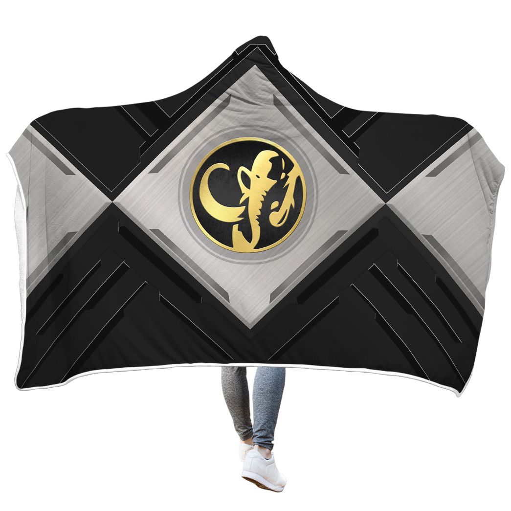 Casespring 3D Black Power Ranger Custom Hooded Blanket