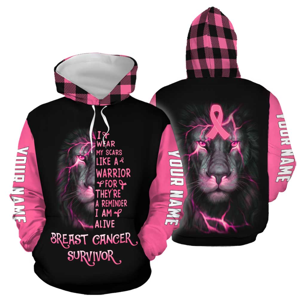 ViticStore™ Lion Breast – Breast Cancer Awareness – 3D All Over Printed 3XL Pullover Hoodie