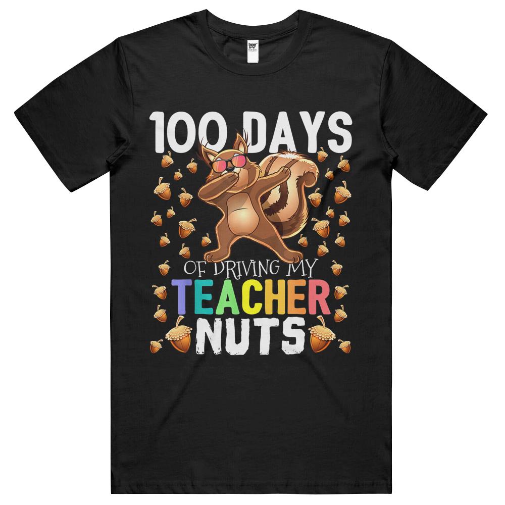 100 Days Of Driving My Teacher Nuts Dabbing Squirrel School T Shirts