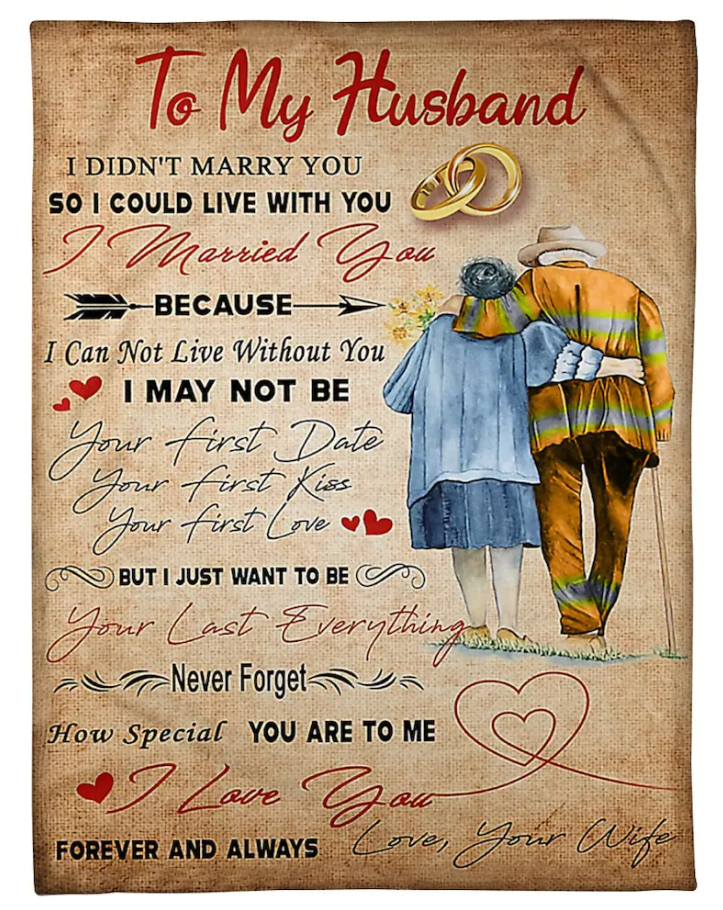 To My Husband Blanket, I Didn’T Marry You So I Could Live With You Blanket, Husband Gift, Anniversary For Gift Fleece Blanket Birthday Gift Home Decor Bedding Couch Sofa Soft And Comfy Coz