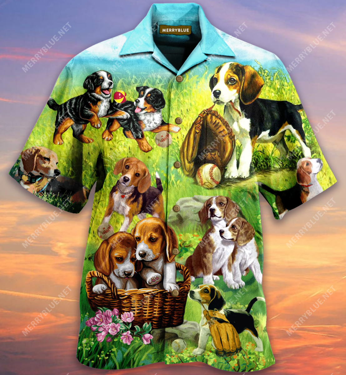 Home Is Where My Beagle Unisex Hawaii Shirt Ha52548