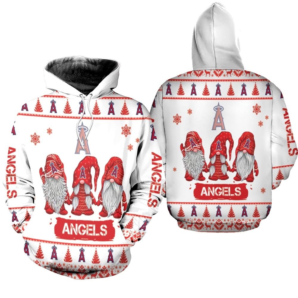 Christmas Gnomes Los Angeles Angels Ugly Sweatshirt Christmas 3D Hoodie